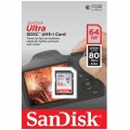 Карта памяти SDXC 64GB Sandisk Ultra Class 10 UHS-I 80 Мб/сек